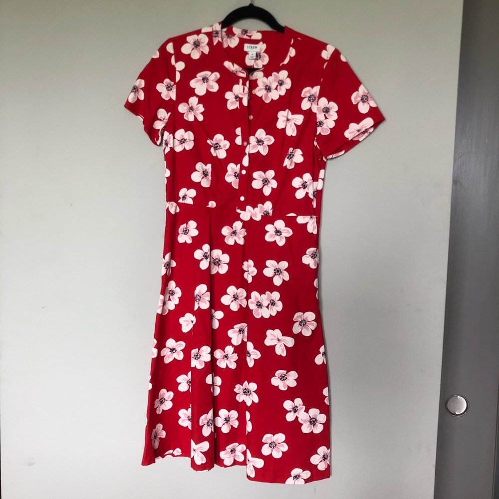 Flower Print Shirt Dress